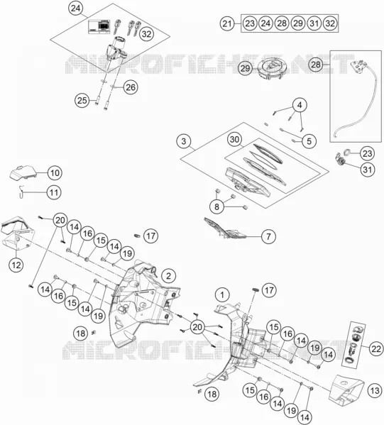 CONTACTEUR A CLE KTM MOTO 1290 2016 SUPER ADVENTURE  1290 SUPER ADVENTURE WHITE ABS