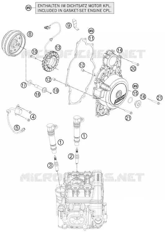 ALLUMAGE KTM MOTO 1190 2011 RC8  1190 RC8 R BLACK