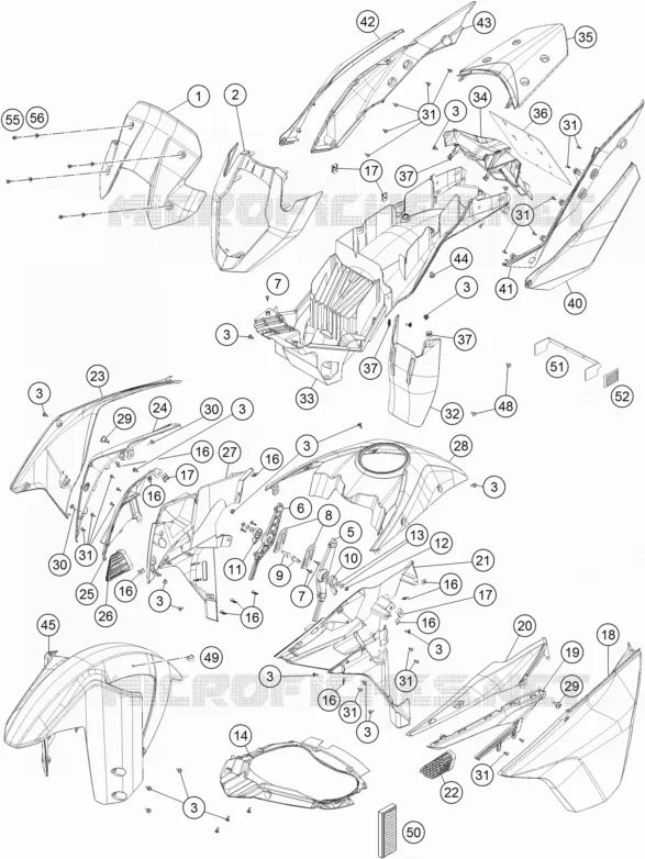 PLASTIQUES KTM MOTO 1190 2014 ADVENTURE  1190 ADVENTURE R ABS