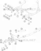 BEQUILLE LATERALE / CENTRALE pour KTM ADVENTURE 2016