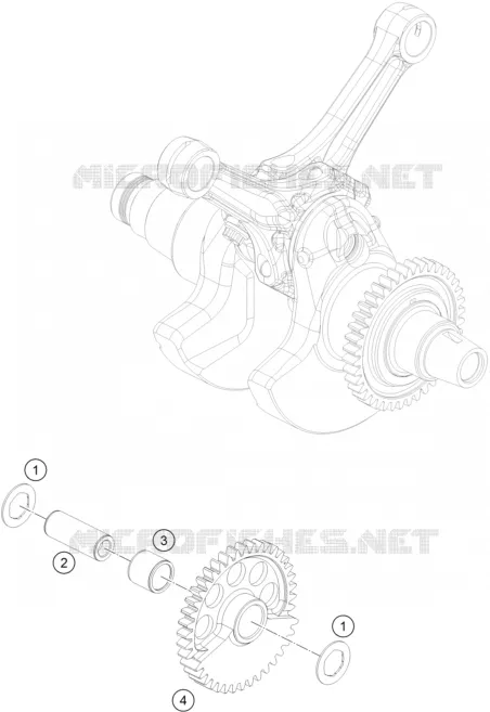 ARBRE D'EQUILIBRAGE KTM MOTO 1190 2016 ADVENTURE  1190 ADVENTURE ABS GREY