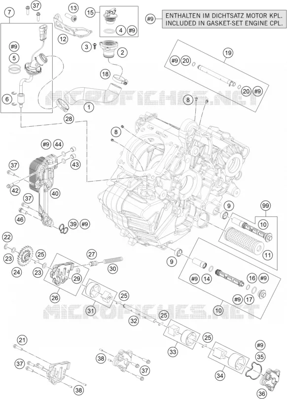 POMPE A HUILE KTM MOTO 1190 2015 ADVENTURE  1190 ADVENTURE ABS GREY