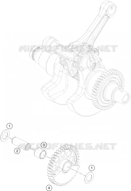 ARBRE D'EQUILIBRAGE KTM MOTO 1190 2013 ADVENTURE  1190 ADVENTURE ABS ORANGE