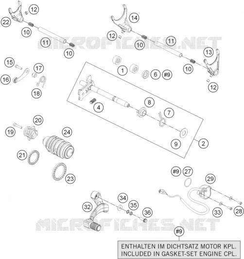 MECANISME DE SELECTION DE VITESSES KTM MOTO 1190 2013 ADVENTURE  1190 ADVENTURE ABS ORANGE