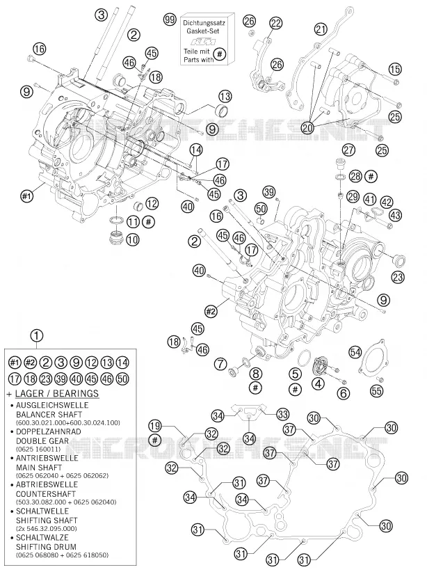 CARTER MOTEUR KTM MOTO 990 2010 ADVENTURE  990 ADVENTURE R