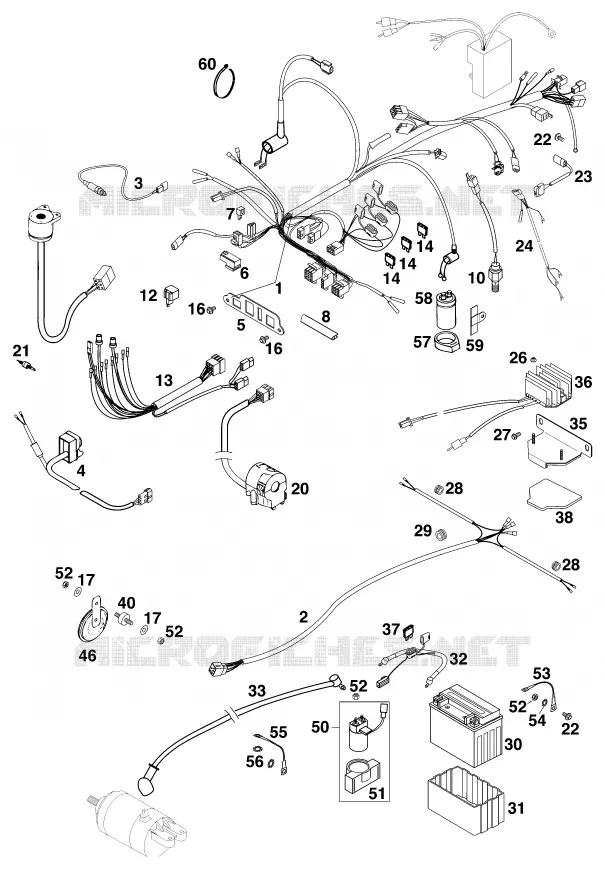 FAISCEAU ELECTRIQUE KTM MOTO 640 1999 ADVENTURE  640 ADVENTURE R