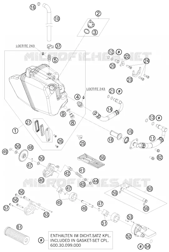 POMPE A HUILE KTM MOTO 990 2009 SUPERMOTO  990 SUPERMOTO T SILVER