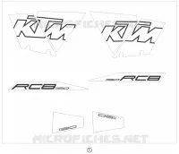 AUTOCOLLANTS pour KTM RC8 2010