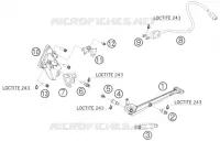 BEQUILLE LATERALE / CENTRALE pour KTM RC8 2010