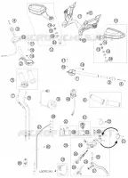 GUIDON / COMMANDES pour KTM RC8 2010