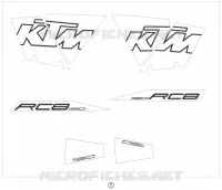 AUTOCOLLANTS pour KTM RC8 2010