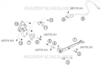 BEQUILLE LATERALE / CENTRALE pour KTM RC8 2010