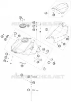 RESERVOIR / SELLE pour KTM RC8 2010