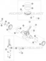 VILEBREQUIN / PISTON pour KTM RC8 2010
