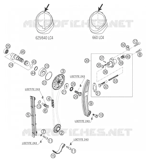 DISTRIBUTION KTM MOTO 640 2005 SUPERMOTO  640 LC4 SUPERMOTO PRESTIGE