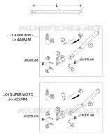 BEQUILLE LATERALE / CENTRALE pour KTM SUPERMOTO 2004