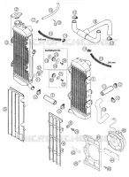 CIRCUIT DE REFROIDISSEMENT pour KTM SUPERMOTO 2004