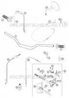 GUIDON / COMMANDES pour KTM SUPERMOTO 2004