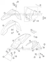 PLASTIQUES pour KTM SUPERMOTO 2004