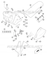 RESERVOIR / SELLE pour KTM SUPERMOTO 2004