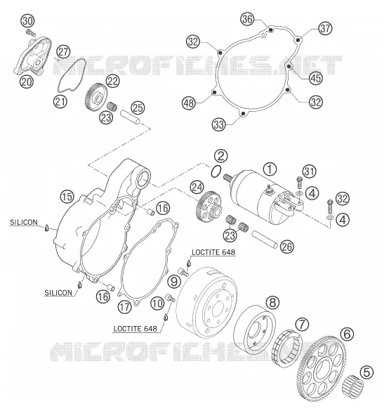 DEMARREUR ELECTRIQUE KTM MOTO 640 2004 SUPERMOTO  640 LC4 SUPERMOTO ORANGE