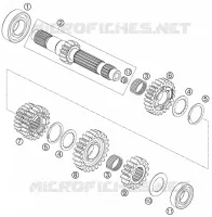 BOITE DE VITESSES   ARBRE PRIMAIRE pour KTM SUPERMOTO 2007