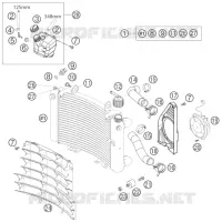 CIRCUIT DE REFROIDISSEMENT pour KTM SUPERMOTO 2007