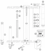 FOURCHE (PIECES) pour KTM SUPERMOTO 2007