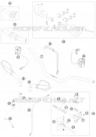 GUIDON / COMMANDES pour KTM SMC 2010