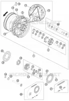 ROUE ARRIERE pour KTM SMC 2010
