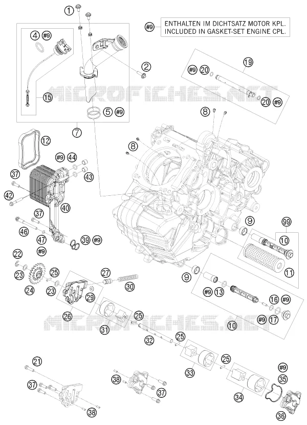 POMPE A HUILE KTM MOTO 1190 2009 RC8  1190 RC8 R LIMITED EDITION AKRAPOVIC
