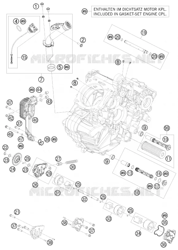 POMPE A HUILE KTM MOTO 1190 2009 RC8  1190 RC8 WHITE