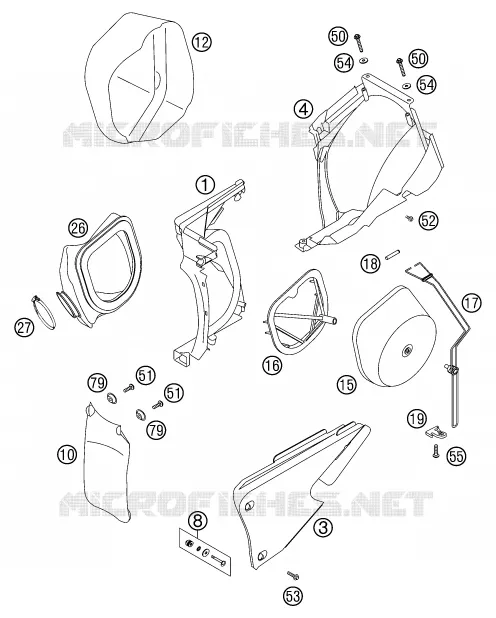 FILTRE A AIR KTM MOTO 380 2000 MXC  380 MXC