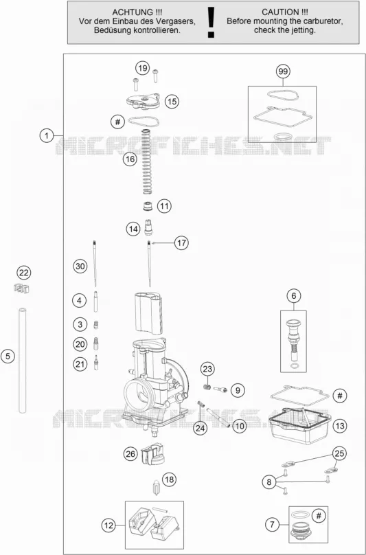 CARBURATEUR KTM MOTO 300 2017 XC  300 XC-W