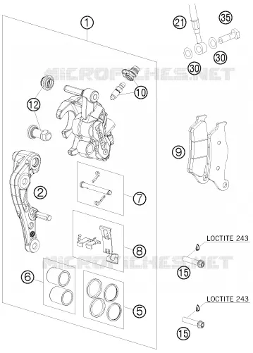 ETRIER DE FREIN AVANT KTM MOTO 300 2012 XC-W  300 XC-W