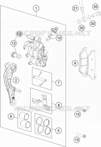 ETRIER DE FREIN AVANT KTM MOTO 300 2016 XC  300 XC