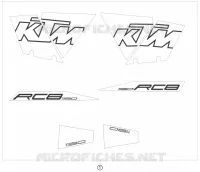 AUTOCOLLANTS pour KTM RC8 2008
