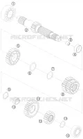 BOITE DE VITESSES   ARBRE PRIMAIRE pour KTM RC8 2008