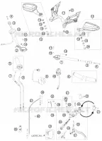 GUIDON / COMMANDES pour KTM RC8 2008