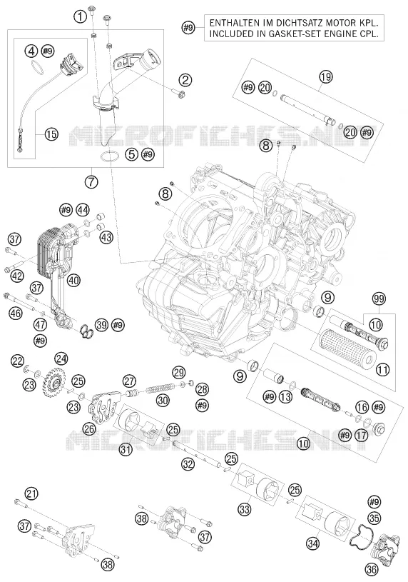 POMPE A HUILE KTM MOTO 1190 2008 RC8  1190 RC8 ORANGE