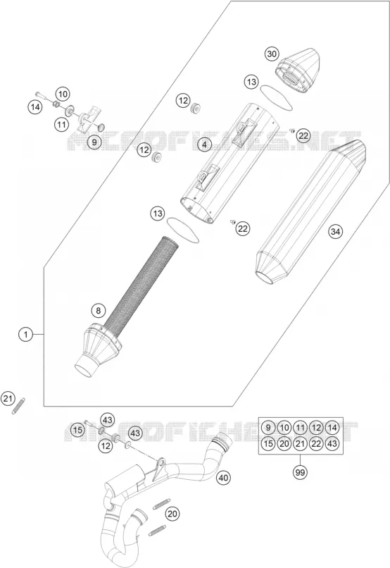 ECHAPPEMENT KTM MOTO 250 2016 XC-F  250 XC-F