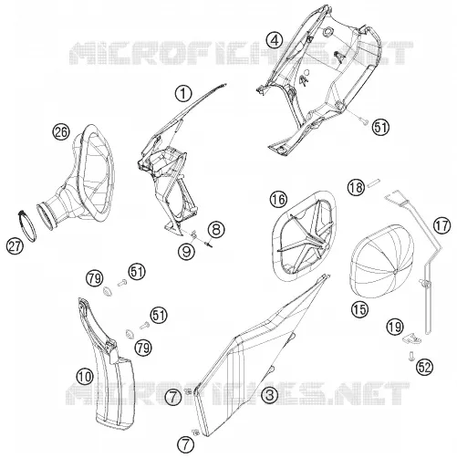 FILTRE A AIR KTM MOTO 450 2011 XC-W  450 XC-W SIX DAYS