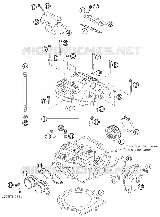 CULASSE KTM MOTO 450 2007 XC-W  450 XC-W