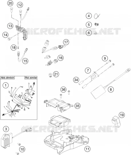 FAISCEAU ELECTRIQUE KTM MOTO 350 2014 XC-F  350 XC-F