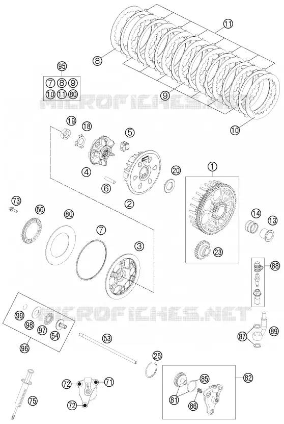 EMBRAYAGE KTM MOTO 250 2013 XC  250 XC