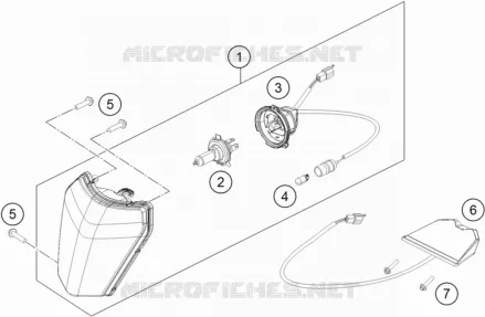 PHARE / FEU ARRIERE KTM MOTO 250 2018 XC  250 XC-W TPI