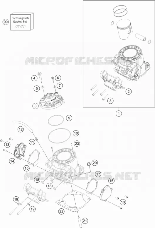 CYLINDRE / CULASSE KTM MOTO 250 2017 XC  250 XC-W