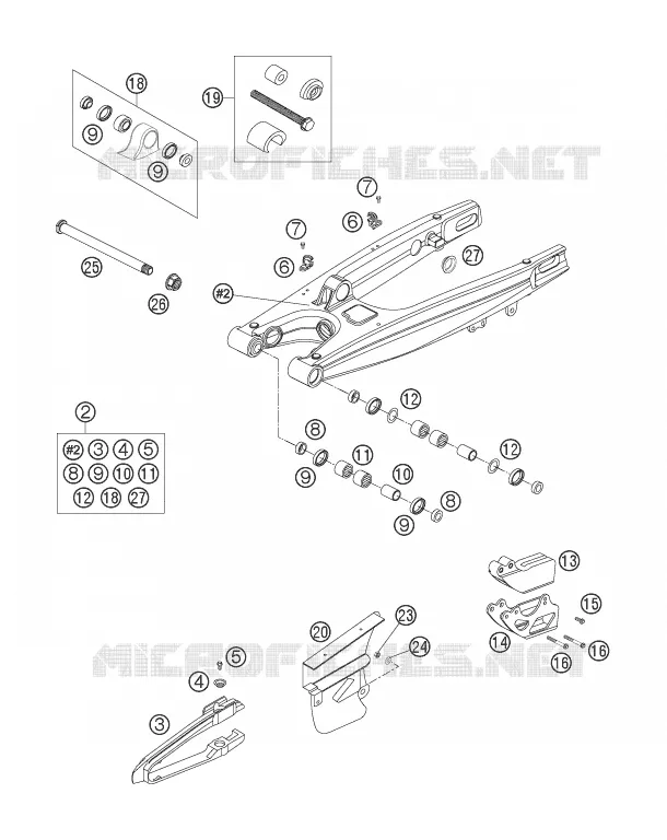 BRAS OSCILLANT  KTM MOTO 200 2006 XC-W  200 XC-W