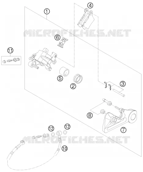 ETRIER DE FREIN AR KTM MOTO 530 2011 EXC  530 EXC