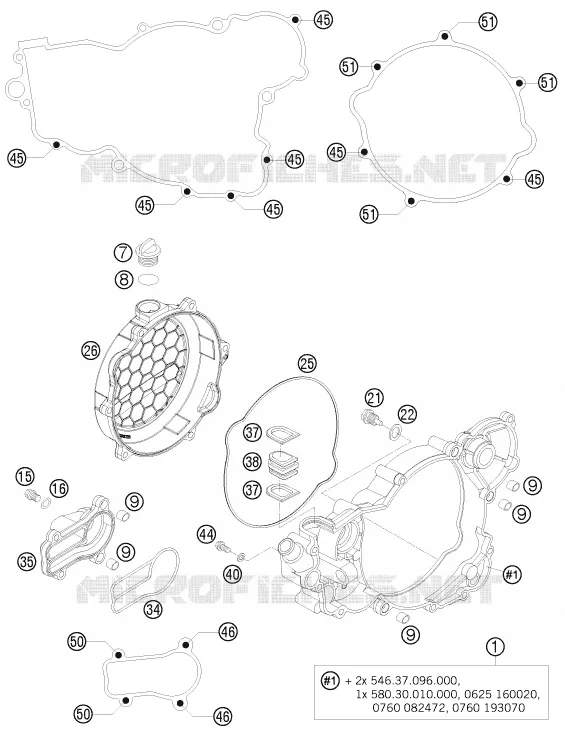 CARTER EMBRAYAGE KTM MOTO 300 2008 EXC  300 EXC-E SIX DAYS